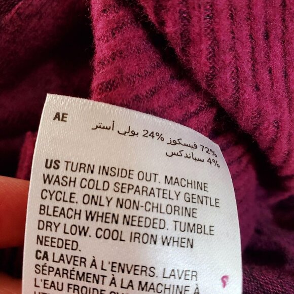 Style & Co 2XL Fuchsia Pullover Sweater V-Neck Drop Shoulder Long Sleeve NWT - Picture 8 of 9